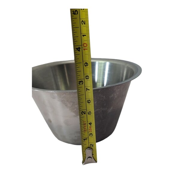 Vintage Rustic Wooden Condiment Stand with three stainless bowl inserts MCM Retr - Picture 6 of 10